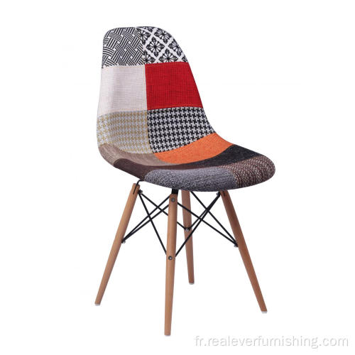 réplique de chaise rembourrée eames dsw patchwork